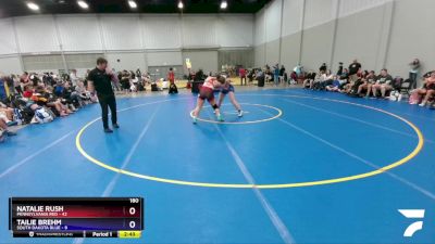 180 lbs Round 1 (8 Team) - Natalie Rush, Pennsylvania Red vs Tailie Brehm, South Dakota Blue