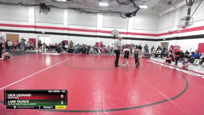 65 lbs Cons. Semi - Lane Faunce, SlyFox Wrestling Academy vs Jack Leonard, Open Mats