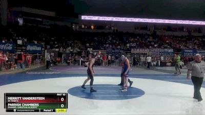 D 3 106 lbs Quarterfinal - Merritt Vandersteen, St. Mary`s vs Parrish Chambers, Evangel Christian Academy