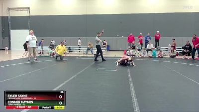 68 lbs Round 3 (6 Team) - Conner Haynes, Terps Xpress vs Syler Sayne, Crossroads Wrestling