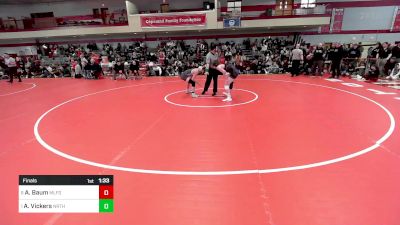 113 lbs Final - Aidan Baum, Milford vs Anthony Vickers, Northbridge