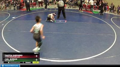 62 lbs Champ. Round 2 - Cael Quinlin, Badlands Elite vs Tahitoa Shepherd, LV Bear Wrestling Club