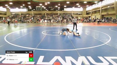 100 lbs Semifinal - Olivia Klein, Paramus vs Paige Weiss, Sparta