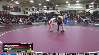 220 lbs 5th Place Match - Gavin Vesey, Williamsburg vs Carson Bromwell, Clear Creek-Amana