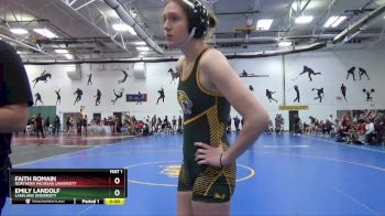 136 lbs Cons. Round 1 - Emily Landolf, Lakeland University vs Faith Romain, Northern Michigan University