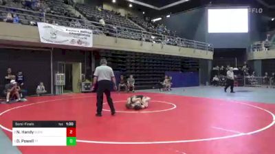 100 lbs Semifinal - Nathaniel Handy, Glenville, PA vs Dominick Powell, Ft. Washington, PA