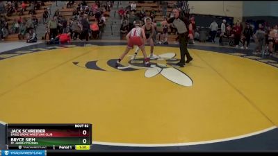 102 lbs Semifinal - Bryce Siem, St. James Cyclones vs Jack Schreiber, Eagle Grove Wrestling Club