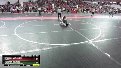 120 lbs Semifinal - William Wellner, Cadott vs Hunter Iglinski, Waterford Youth Wrestling