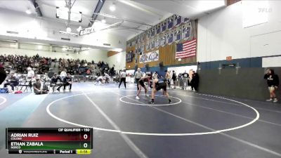 150 lbs Cons. Round 5 - Adrian Ruiz, Colony vs Ethan Zabala, Norco