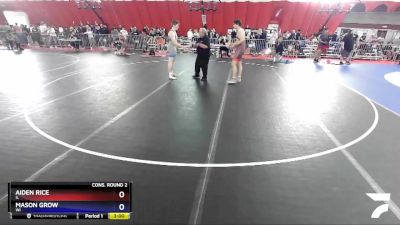 195 lbs Cons. Round 2 - Aiden Rice, IL vs Mason Grow, WI