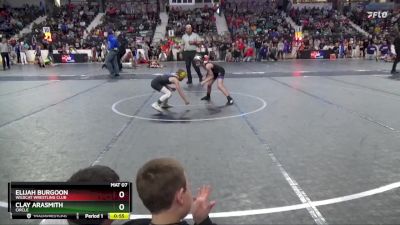 70 lbs Cons. Round 3 - Clay AraSmith, Circle vs Elijah Burgoon, Wildcat Wrestling Club