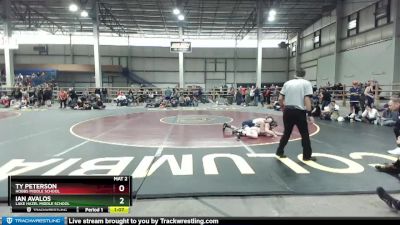 110 lbs Champ. Round 3 - Ian Avalos, Lake Hazel Middle School vs Ty Peterson, Hobbs Middle School