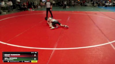 90 lbs Semifinal - Will Oksness, OTC (Ottertail) vs Grant Robinson, TMBWWG