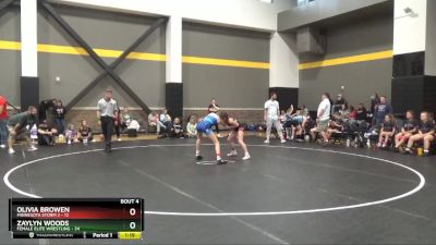 110 lbs Round 2 (4 Team) - Zaylyn Woods, Female Elite Wrestling vs Olivia Browen, Minnesota Storm 2