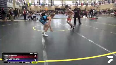 126 lbs Cons. Round 1 - Owen Miller, Indee Mat Club vs Townes Wilson, Iowa