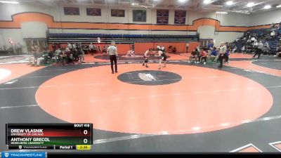 157 lbs Cons. Round 4 - Drew Vlasnik, University Of Chicago vs Anthony Grecol, Heidelberg University