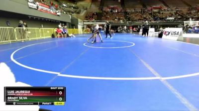 92 lbs Cons. Round 2 - Luis Jauregui, Madera Wrestling Club vs Brady Silva, California