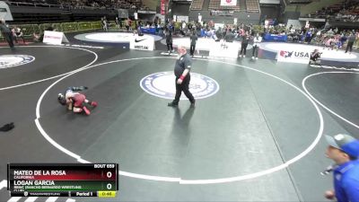 62 lbs Cons. Round 4 - Mateo De La Rosa, California vs Logan Garcia, RBWC (Rancho Bernardo Wrestling Club)