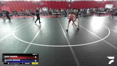 120 lbs Cons. Round 5 - Nash Hanson, IA vs Raydon Graham, MN