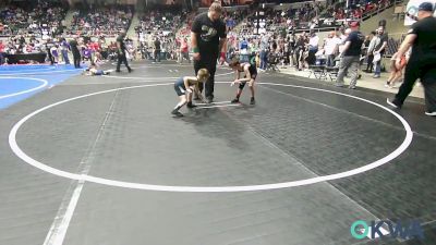 49 lbs Consi Of 16 #1 - Oaklin Grace, Blackwell Wrestling Club vs Benjamin Kuczajda, Blue Devil Wrestling