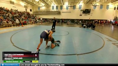 112-123 lbs Round 4 - Bradley Rowland, Cheyenne East vs Matteo Costanigro, Fort Collins