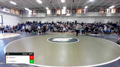 215 lbs Cons. Round 3 - Jose Freire, Canyon Springs vs David Torres, San Fernando