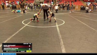 40 lbs Round 3 - Brendon Ralston, Barnesville Shamrocks vs Nate Rotsaert, Westshore