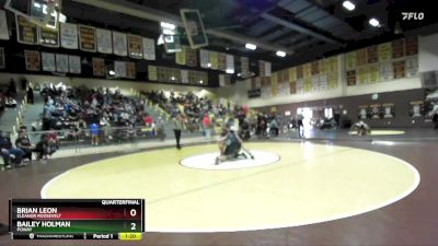 157 lbs Quarterfinal - Brian Leon, Eleanor Roosevelt vs Bailey Holman, Poway