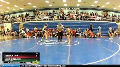 90 lbs Semis (4 Team) - Zavier Acuna, Portage vs Hank Seitzinger, Indiana Creek