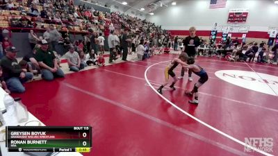 46-51 lbs Round 3 - Greysen Boyuk, Grandview Wolves Wrestling vs Ronan Burnett, HRA