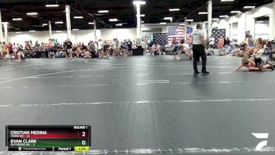 120 lbs Round 1 (4 Team) - Cristian Medina, Town WC vs Evan Clark, Outsiders WC