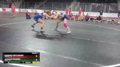 W 127 lbs Round 3 (3 Team) - Hannah Seitzinger, Indiana vs Hannah Rogers, Iowa