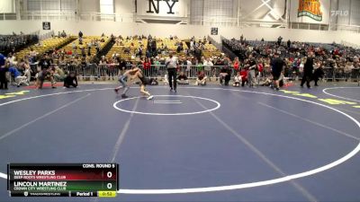 70 lbs Cons. Round 5 - Lincoln Martinez, Crown City Wrestling Club vs Wesley Parks, Deep Roots Wrestling Club