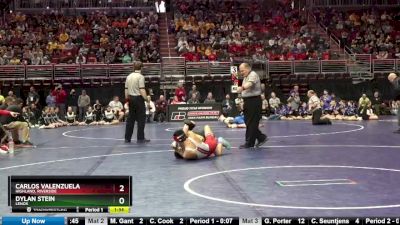 1A-132 lbs Quarterfinal - Carlos Valenzuela, Highland, Riverside vs Dylan Stein, Lenox