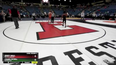 6A - 120 lbs Cons. Round 2 - Cohen McGill, Olathe East vs Jimmy Wall, Wichita-Heights