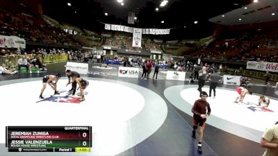 108 lbs Quarterfinal - Jeremiah Zuniga, Socal Grappling Wrestling Club vs Jessie Valenzuela, Rough House Wrestling