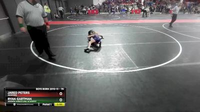 76 lbs Quarterfinal - Ryan Gartman, Askren Wrestling Academy vs Jared Peters, Aviators