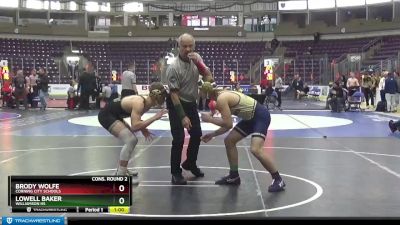 160 lbs Cons. Round 2 - Lowell Baker, Williamson Hs vs Brody Wolfe, Corning City Schools