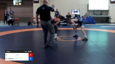 57 kg Rnd Of 16 - Aaron Cashman, U Of Iowa vs Sam Latona, TMWC/ SERTC