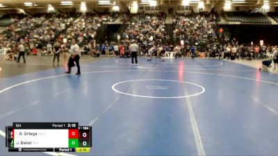 184 lbs Champ. Round 1 - Robby Ortega, Northwest College vs Jurgen Baker, Southeast Community College