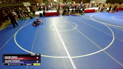 157 lbs Semifinal - Jacob Perez, Amateur Wrestling Academy vs Mason Savidan, Sunkist Kids Monster Garage