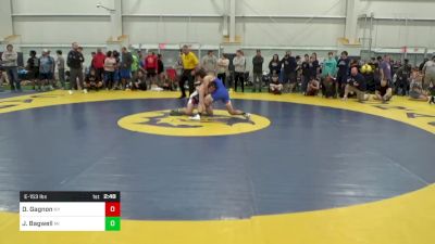 E-153 lbs Round Of 32 - Dylan Gagnon, NY vs Jackson Bagwell, MI