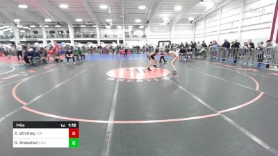 74 lbs Round Of 32 - Xavier Whitney, Top Flight Wr Ac vs Raff Arakelian, Fisheye WC