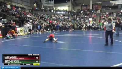 75 lbs Cons. Round 1 - Luke Walsh, Siouxland Wrestling Academy vs Bentley Cavin, Bedford Youth Wrestling