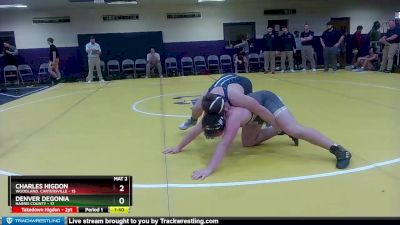 215 lbs 2nd Wrestleback (8 Team) - Denver Degonia, Harris County vs Charles Higdon, Woodland, Cartersville