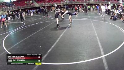 165 lbs Semifinal - Taytum Maddox, Falls City Wrestling Club vs Lynley Leonard, NCYAC