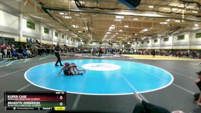 80 lbs Quarterfinal - Braedyn Anderson, Black Hills Wrestling Academy vs Kuper Case, Siouxland Wrestling Academy