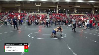 70 lbs 1st Place Match - Hayden Lawrence, Team Lightning Wrestling Club vs Jonathan Kidwell, Team Tulsa Wrestling Club