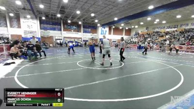 285 lbs Champ. Round 1 - Everett Heninger, Newport Harbor vs Marcus Ochoa, Serrano