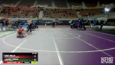 D1-126 lbs Cons. Round 2 - LANDEN URBAN, Cesar Chavez vs Cody Bello, Mountain View Hs (Mesa)